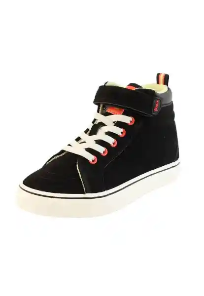 Zapatillas Urbana Caña Velcro W24 Niño Negro 32 924 Ficcus