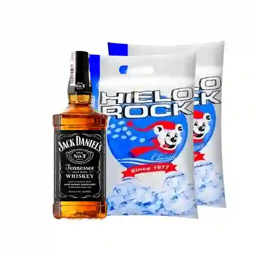 Combo Jack Daniels Whisky Premium Old No.7 Tennessee Rock Hielo