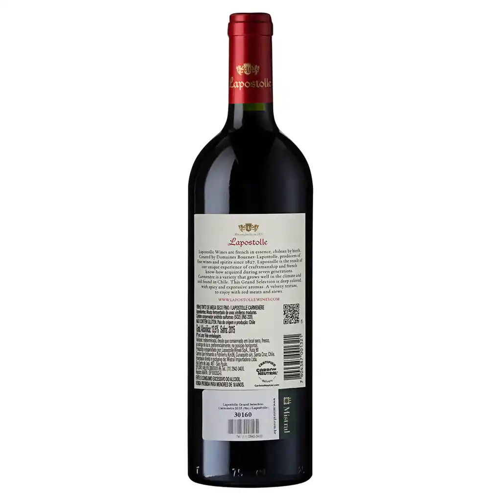 Lapostolle Vino Tinto Grand Selection Carmenere