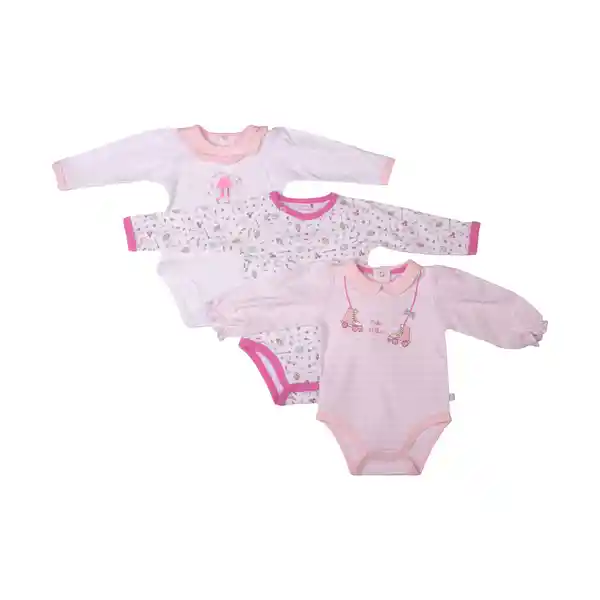 Set 3 Pzas Body Niña Multicolor Pillin 6 M