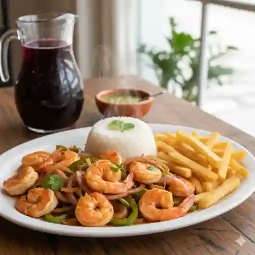 Salteado de Camarones