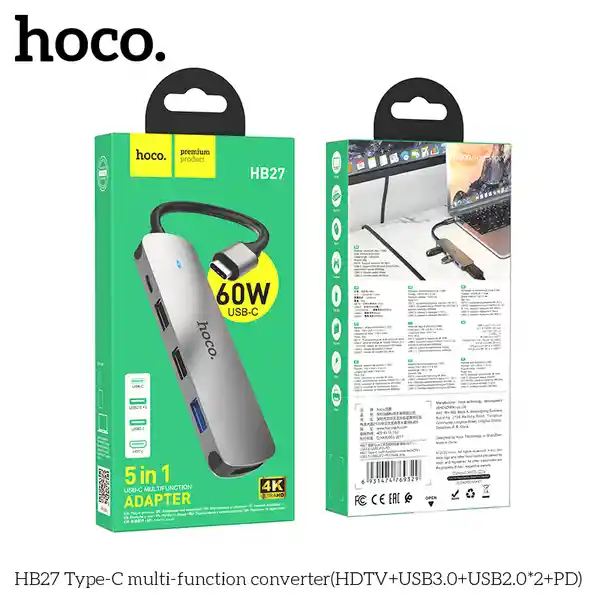 Hoco Adaptador Hub Usb-C HB27
