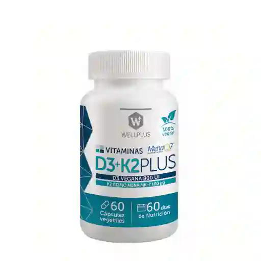 Wellplus Vitamina D3 + K2 Plus