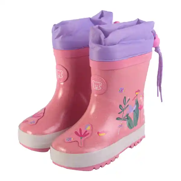 Botas de Agua Bebé Niña Rosado Talla 26 Pillin