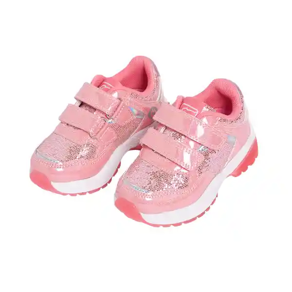 Zapatilla Luces Bebe Niña Rosado Pillín 24