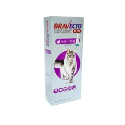 Bravecto Antiparasitario Interno y Externo Gatos 6.25-12.5 Kg
