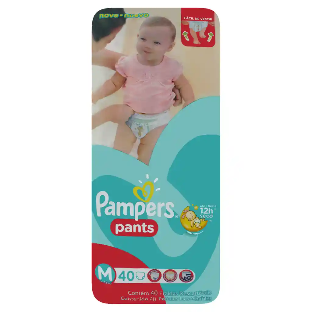 Pampers Panales Pants Talla M De 40 Unidades