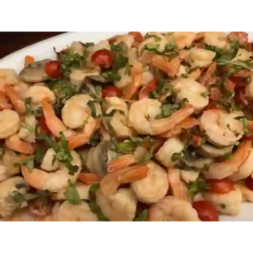 Camarón con Champiñon