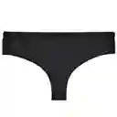 Bikini Calzón Tanga Reversible Tiro Alto Negro Talla L Samia