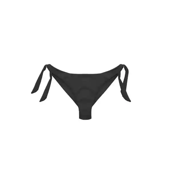 Bikini Calzón Tanga Con Amarras Color Negro Talla L Samia