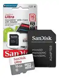Sandisk Memoria 16Gb Microsdhc SDSQUNS-016G-CN3MA
