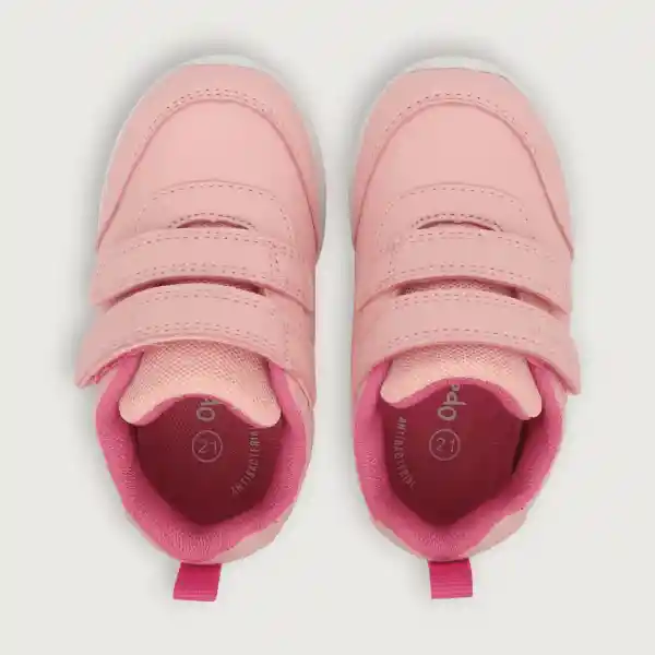 Zapatillas Liv Sport Doble Velcro Niña Rosado Talla 19 Opaline