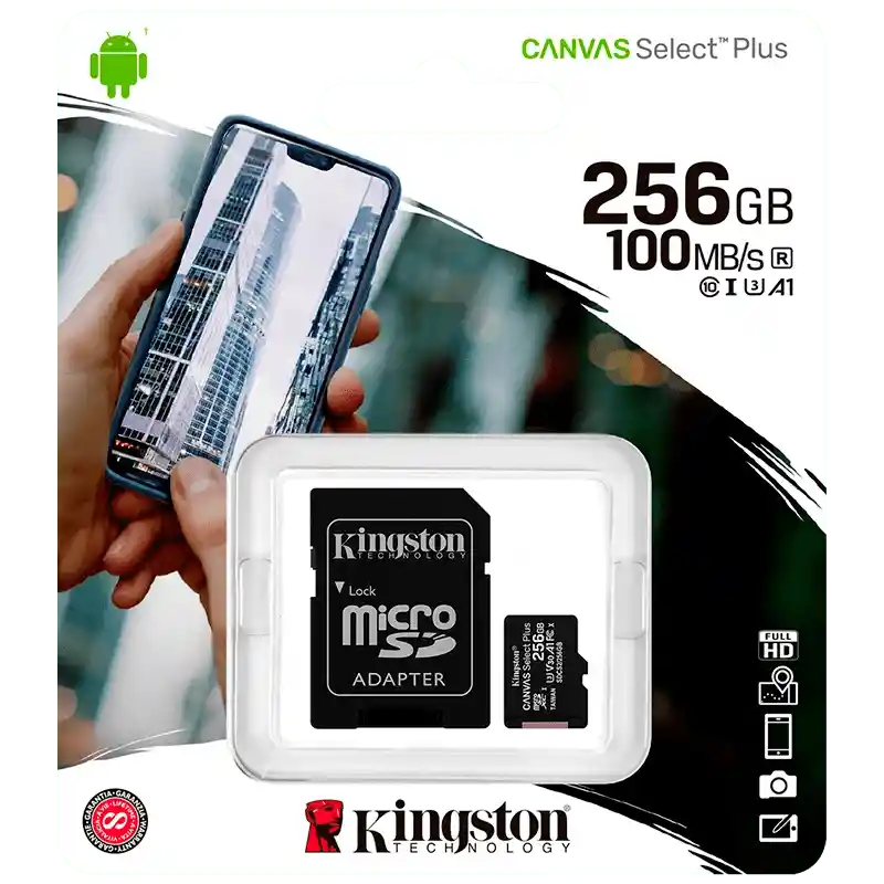 Terjeta De Memoria Kingston Micro Sd 256Gb Clase 10