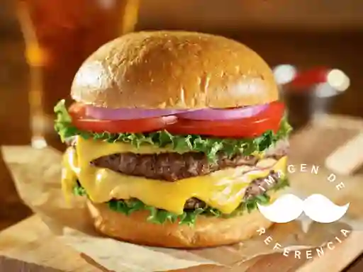 Hamburguesa Doble Queso con Papas