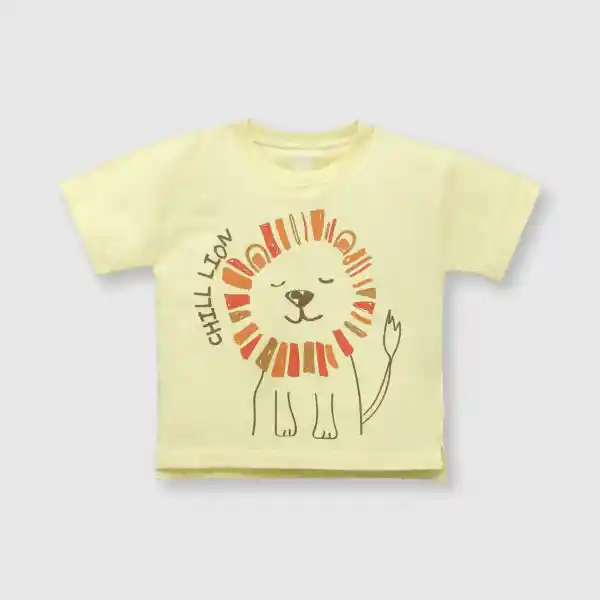 Polera León de Bebé Niño Amarillo Talla 18/24M Colloky