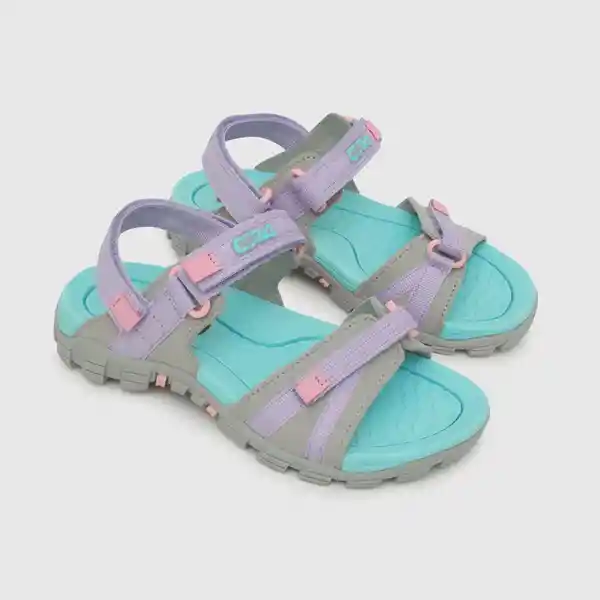 Sandalias Outdoor Doble Ajuste Niña Gris/Azul Talla 35 Colloky