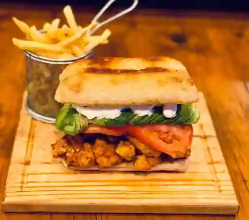 Sándwich Samurai+Papas Fritas