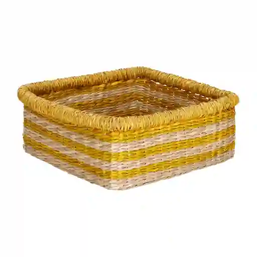 Servilletero de Fibra Natural 18 x 18 x 8 cm