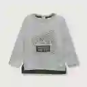 Polera Montaña de Niño Gris Talla 9M Opaline