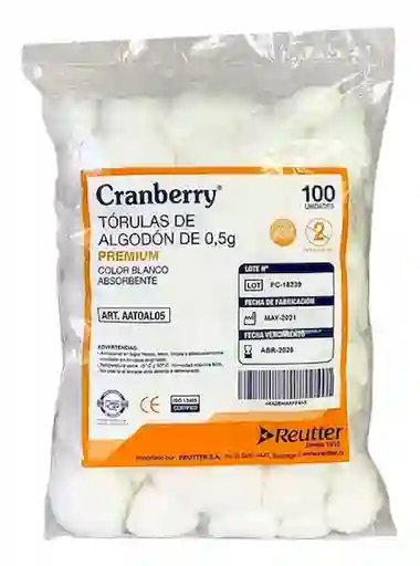 Cranberry Algodón en Tórulas de 0.5 g