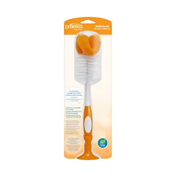 Dr. Browns Cepillo Limpia Mamaderas Naranja