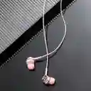 Miniso Audífonos de Cable Alta Fidelidad Rosa Modelo 8474
