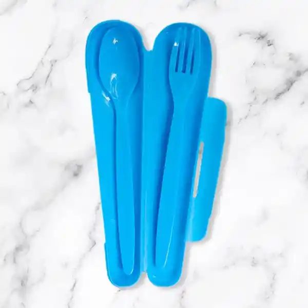 Miniso Set de Cubiertos Portátil Azul Claro