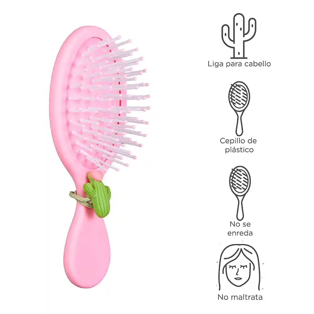 Miniso Cepillo de Cabello Mini Con Liga Para Cabello de Cactus