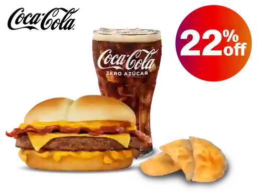 McMelt 1 Carne + Bebida Grande + Empanadas
