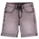 Bermuda Mezclilla Niño Gris Pillín Talla 3 A