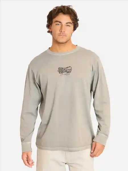 Maui Polera Manga Larga Gris L 5P447-MV