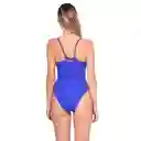 Trikini Con Doble Nudo Color Azul Talla S Samia