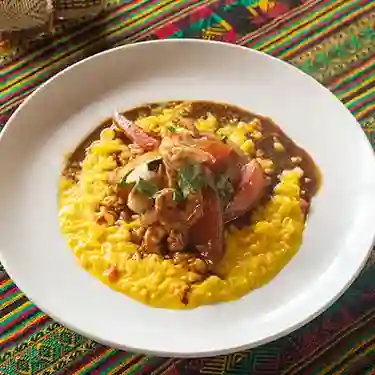 Risotto con Camarones Salteados