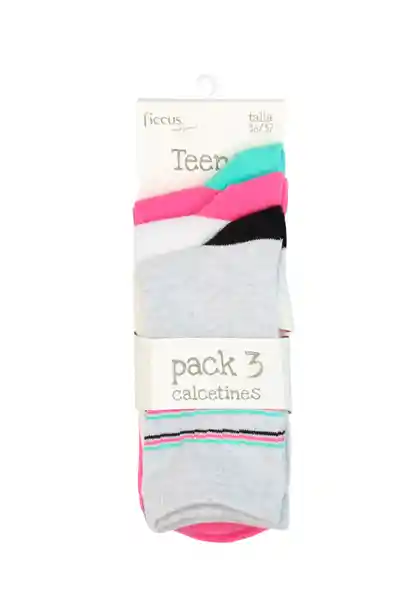 Pack de Calcetines Teen Niña Colores Talla 38/39 - 658