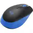 Logitech Mouse Wireless Full Size Blue M190