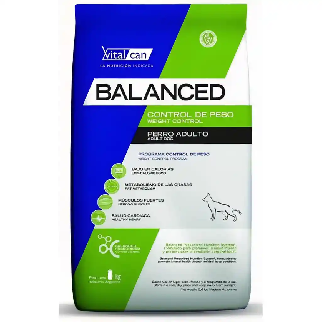 Balanced Alimento Para Perro Adulto Control Peso 20 Kg