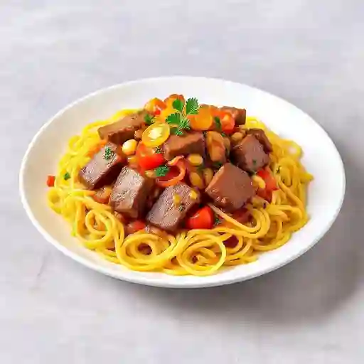 Tallarin Con Filete Saltado