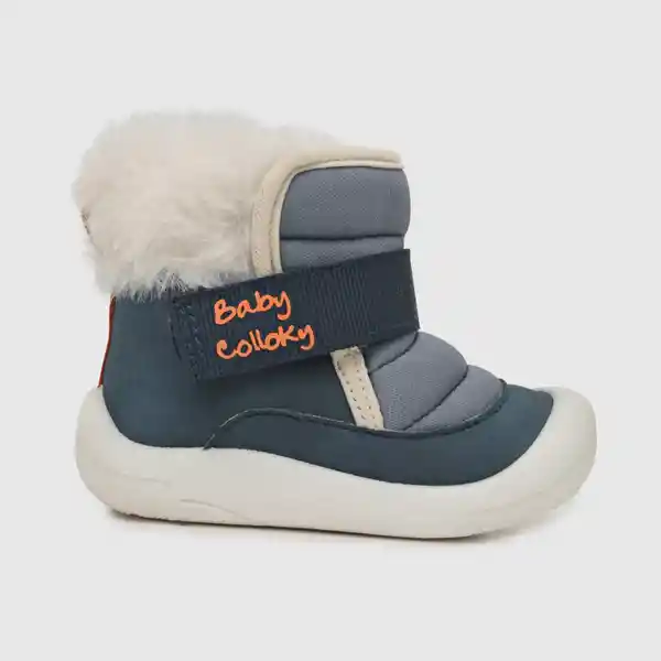 Botas Indoor Velcro Para Niño Azul Talla 19 Colloky