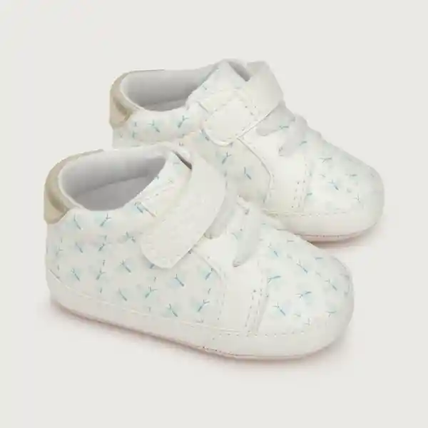 Zapatillas Urbana Velcro Print de Niña Blanco Talla 16 Opaline