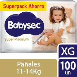 Pañal Babysec Super Premium Xg X 100