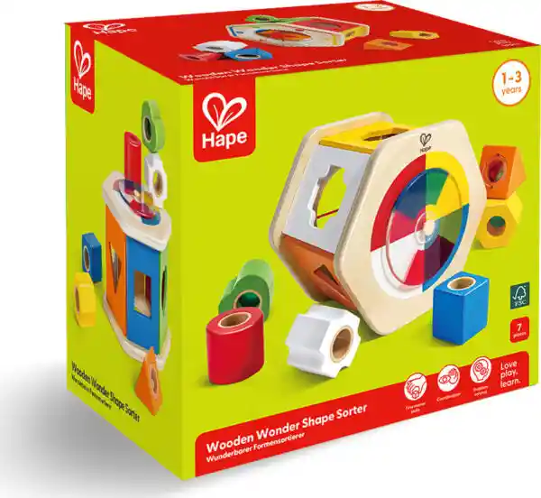 Hape Juguete Wooden Wonder SHape Juguete Sorter - E0516