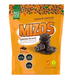 Mizos Galletas de Arroz Sabor a Chocolate Semi Amargo y Naranja