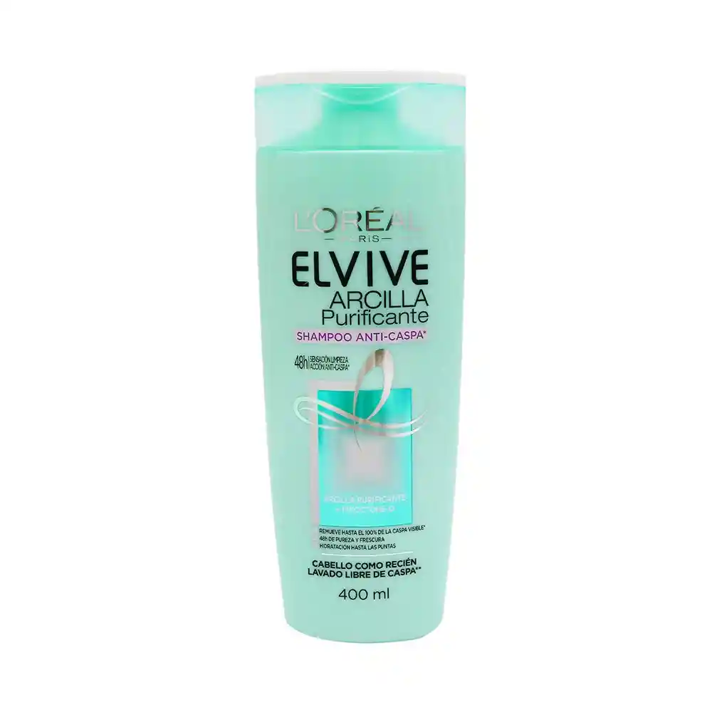 Loreal Paris-Elvive Shampoo Anti-Caspa Arcilla Purificante