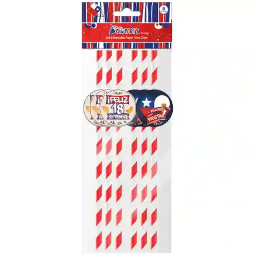 Big Party Set Bombilla Papel 20 cm FFPP