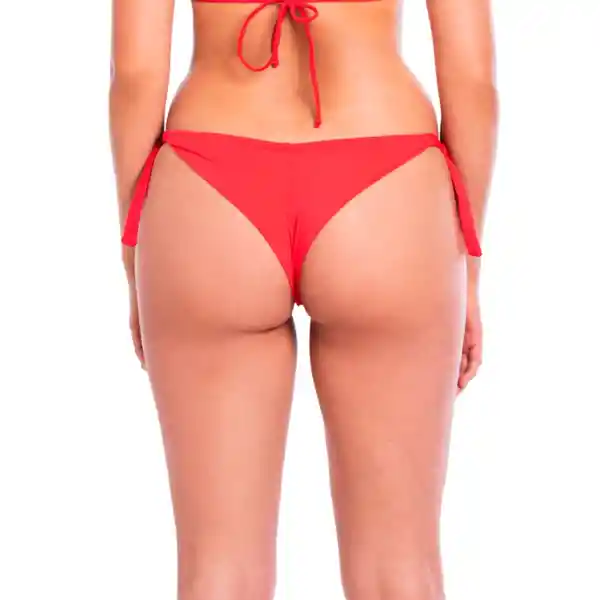 Bikini Calzón Tanga Con Amarras Rojo Talla XL Samia