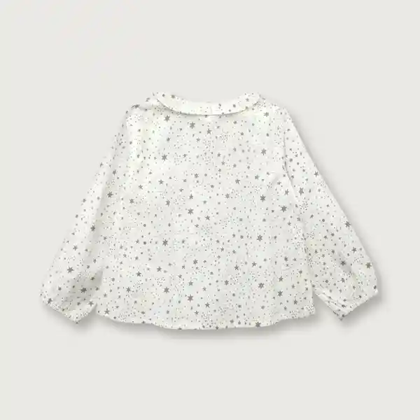 Blusa Con Cuello Peter Pan de Niña Blanco Talla 18M Opaline