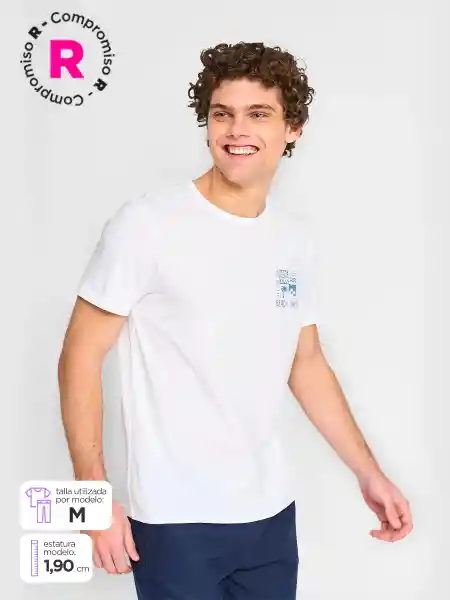 Kenneth Stevens Polera Manga Corta Eplan T1 Blanco XXL SS25