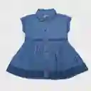 Vestido Bebe Niña Azul Pillin 3 M