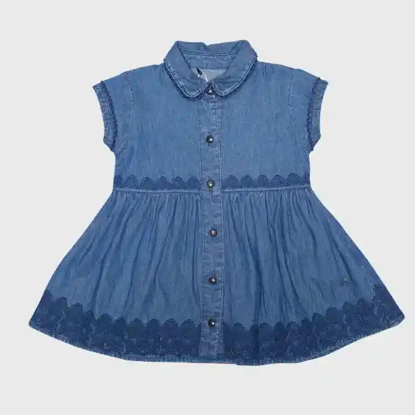 Vestido Bebe Niña Azul Pillin 3 M