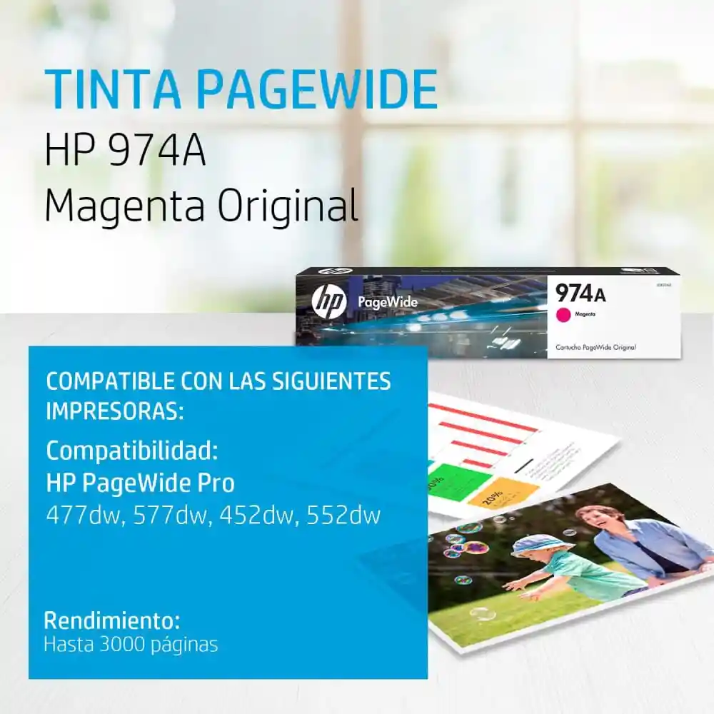 Hp Tinta 974a Magenta L0r90al